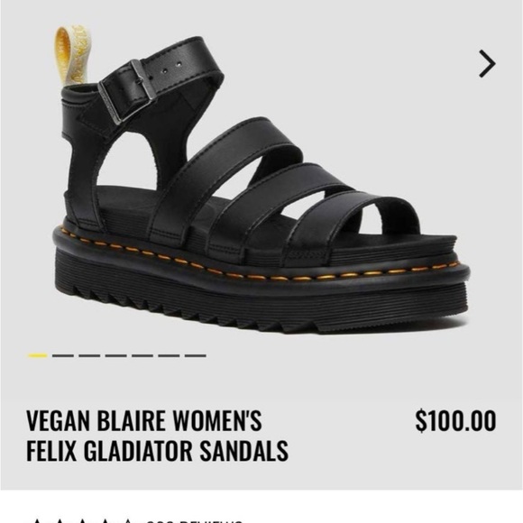 Dr. Martens Black Gladiator Sandals - Picture 1 of 3